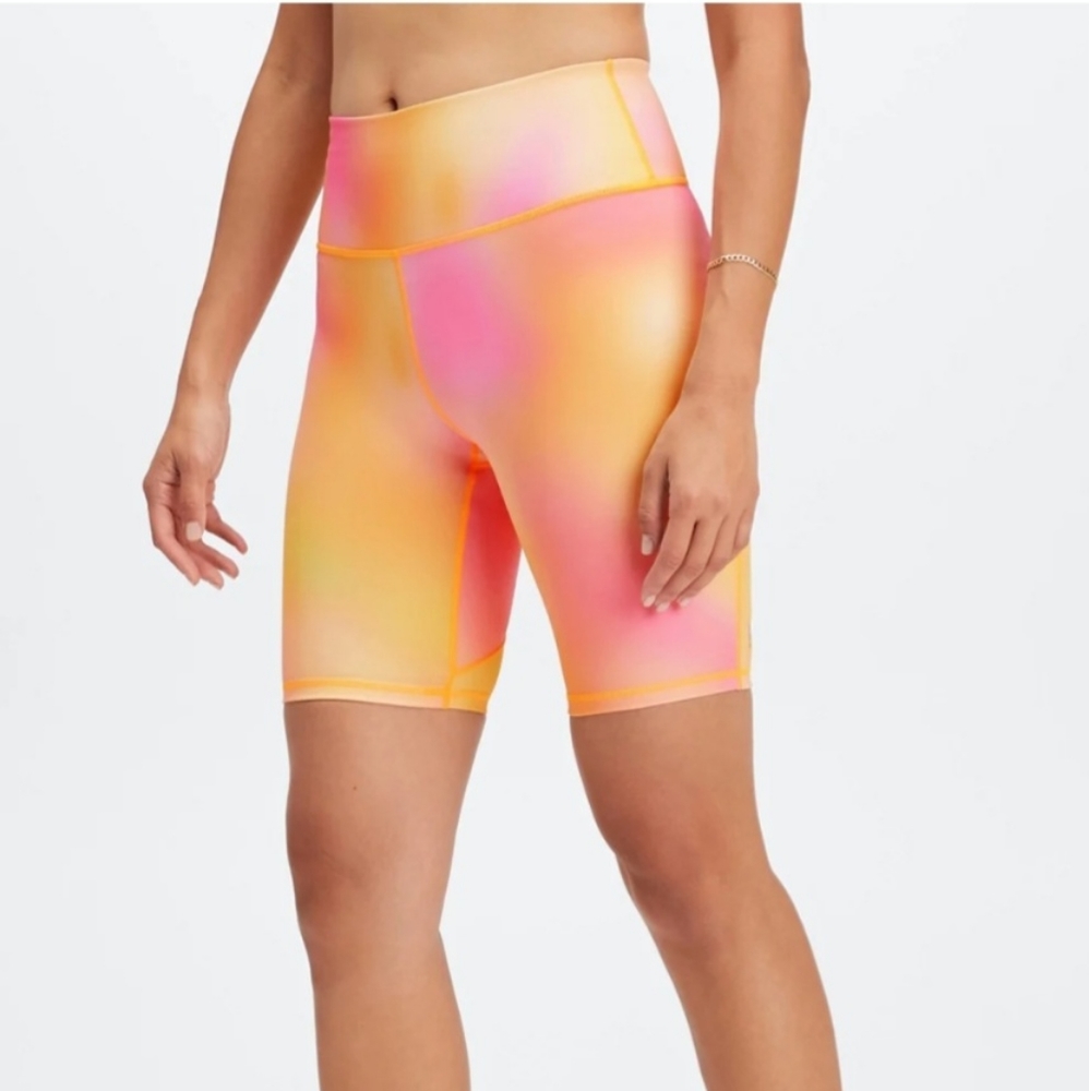 Fabletics Define High Waisted 9" Short In Orange … - image 1